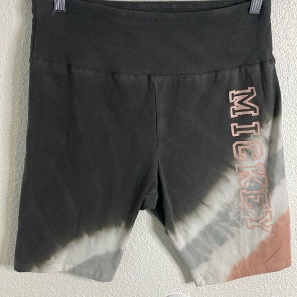 NWOT- Disney -Mickey Mouse- tie dye biker shorts- Grey/Pink- Size medium - Picture 1 of 5